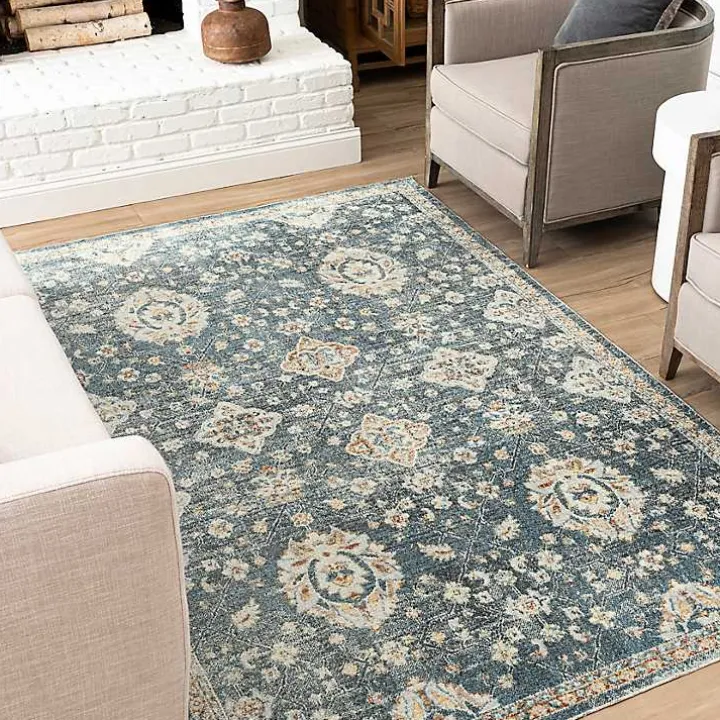 Anthracite Granary Floral Area Rug, 8x10