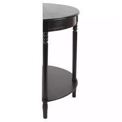 Antique Black Half Round Console Table