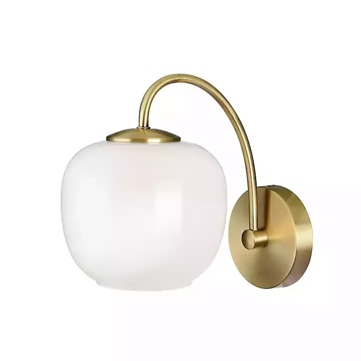 Antique Brass Magnolia Sconce