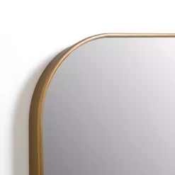Antique Brass Nouveau Wide Arch Wall Mirror