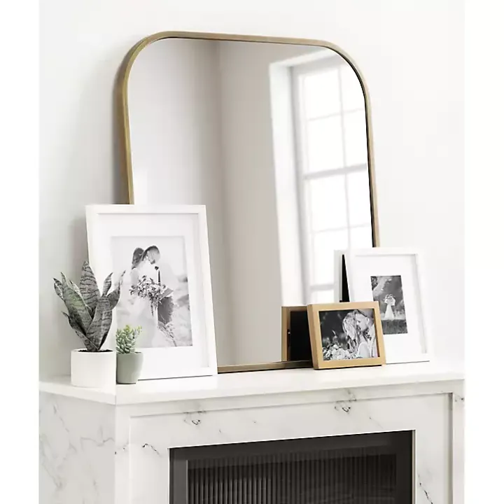 Antique Brass Wide Arch Wall Mirror