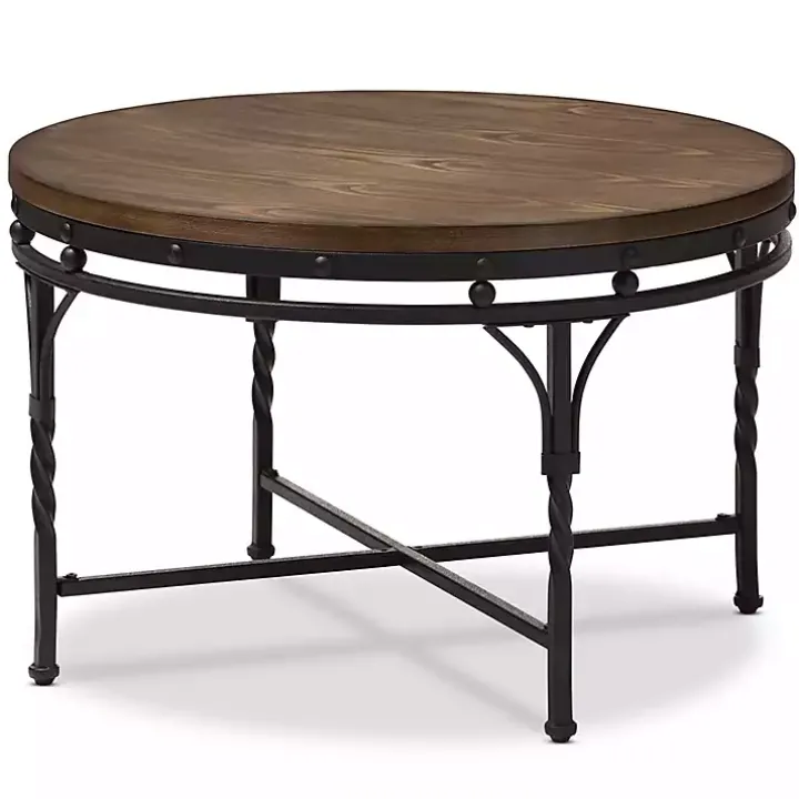 Antique Bronze Round Coffee Table