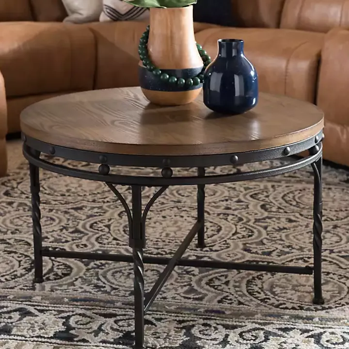Antique Bronze Round Coffee Table