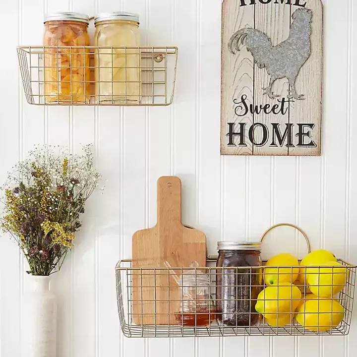 Antique Gold 2-pc. Wire Basket Set