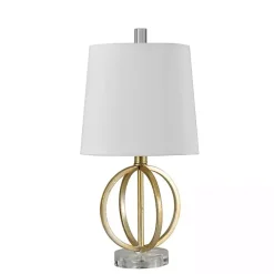 Antique Gold Table Lamp with Steel Base