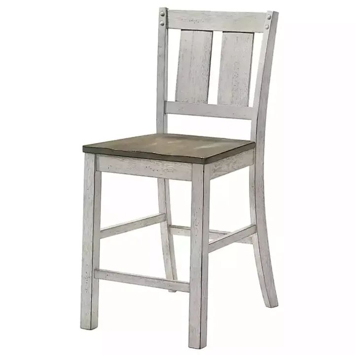 Antique White & Ash Brown 2-pc. Counter Stool Set