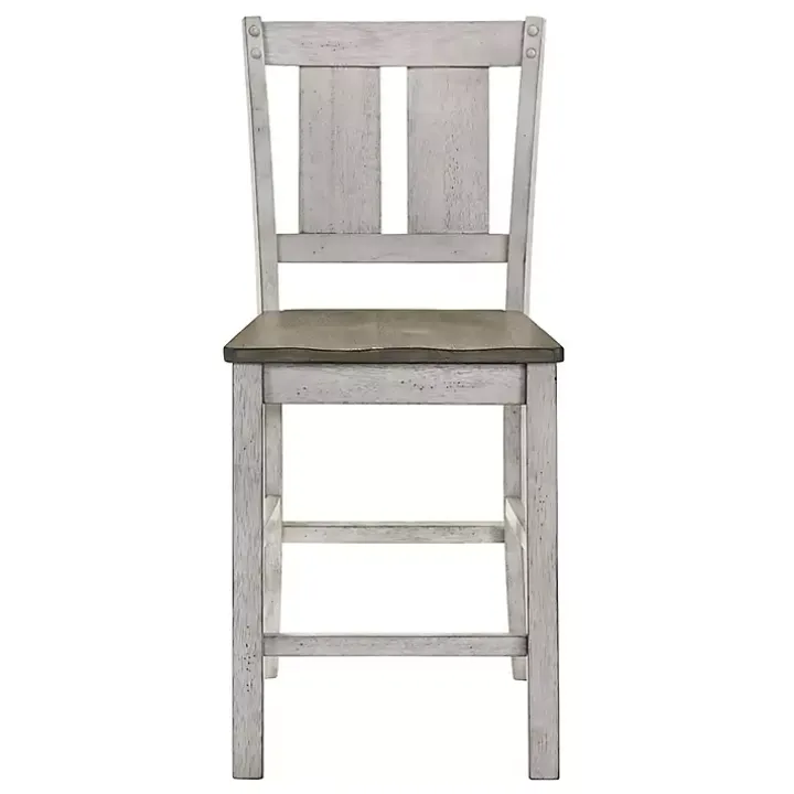 Antique White & Ash Brown 2-pc. Counter Stool Set