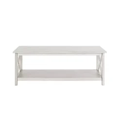 Antique Whitewashed Wood Coffee Table