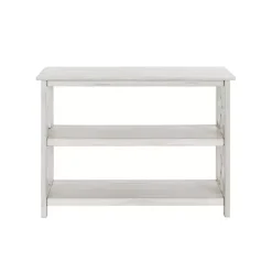 Antique Whitewashed Wood Console Table