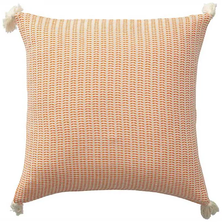 Apricot Trapeze Organic Cotton Throw Pillow
