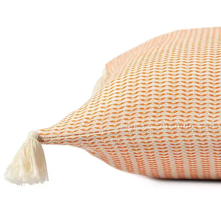 Apricot Trapeze Organic Cotton Throw Pillow