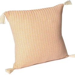 Apricot Trapeze Organic Cotton Throw Pillow