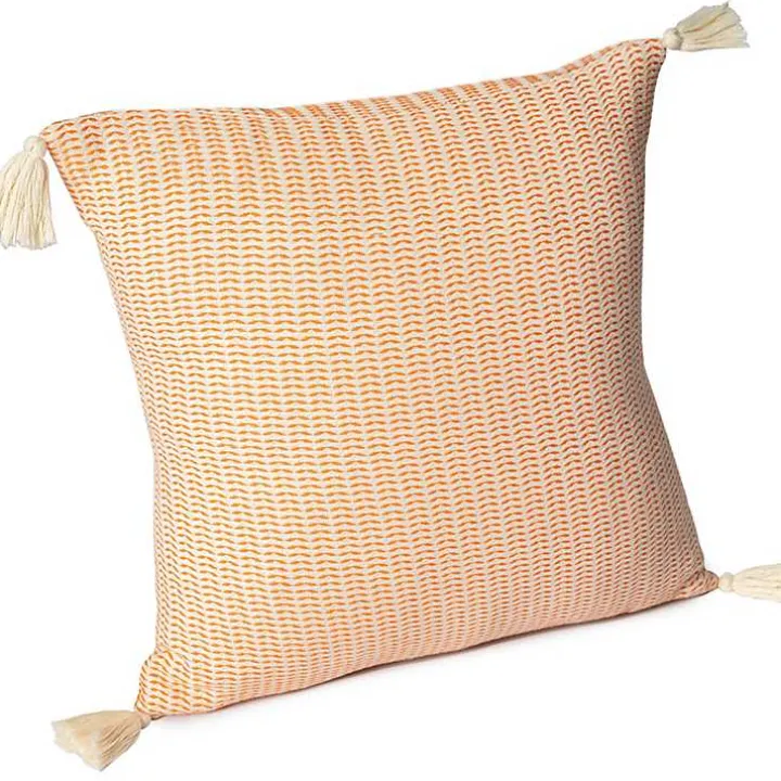 Apricot Trapeze Organic Cotton Throw Pillow