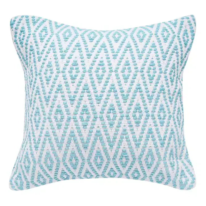 Aqua Harlequin Indoor/Outdoor Pillow