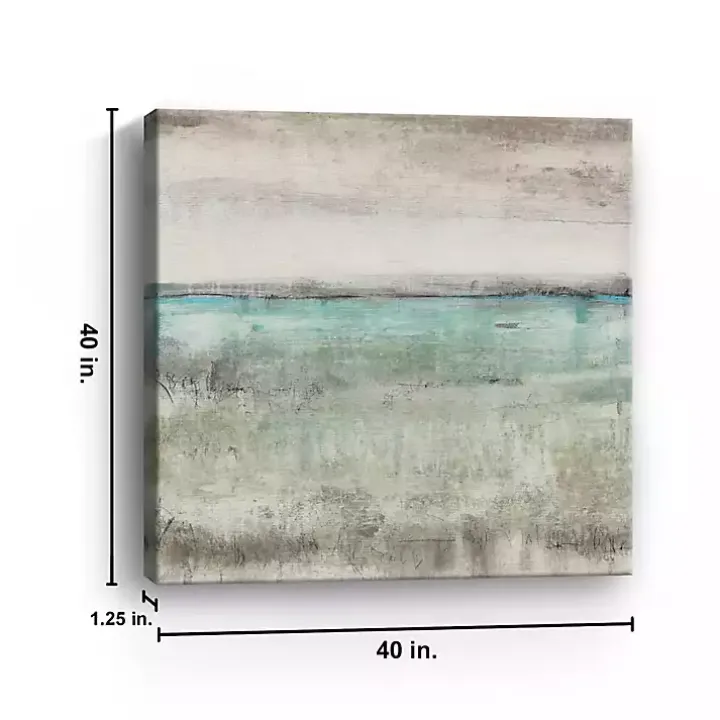 Aqua Horizon Giclee Canvas Art Print