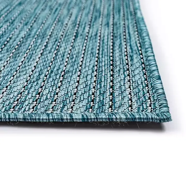 Aqua Intertwine Indoor/Outdoorr Area Rug, 6x9
