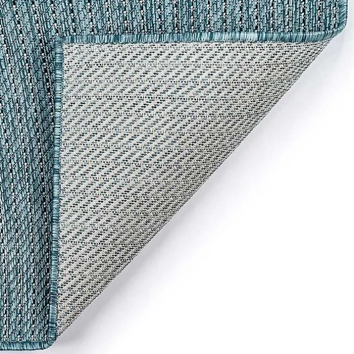 Aqua Intertwine Indoor/Outdoorr Area Rug, 6x9