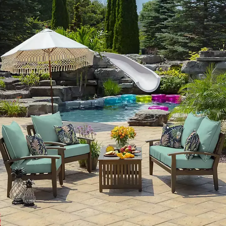 Aqua Leala Texture Outdoor Deep Seat Cushions