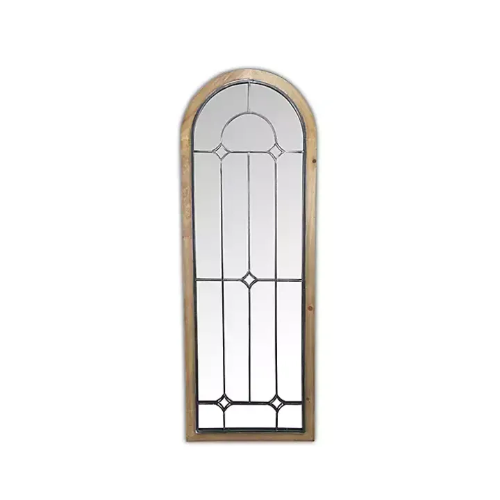 Arched Windowpane Wall Mirror