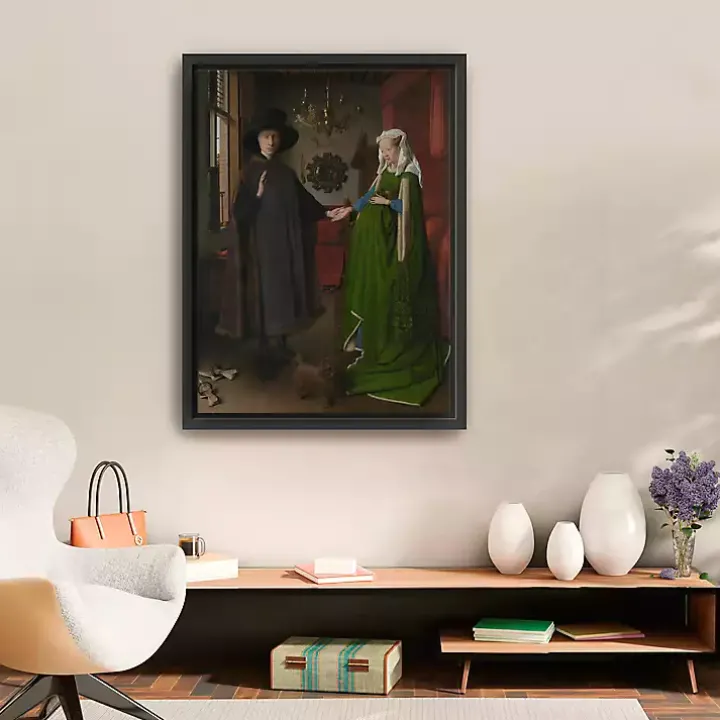 Arnolfini Portrait Framed Canvas Art Print