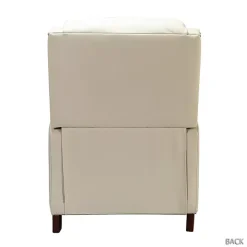 Arturo Ivory Leather Wingback Recliner