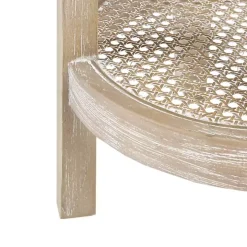 Ash Rattan Round Martha Stewart Accent Table