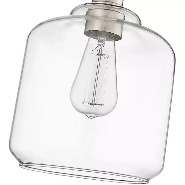 Asheville Silver Glass Globe Pendant Light