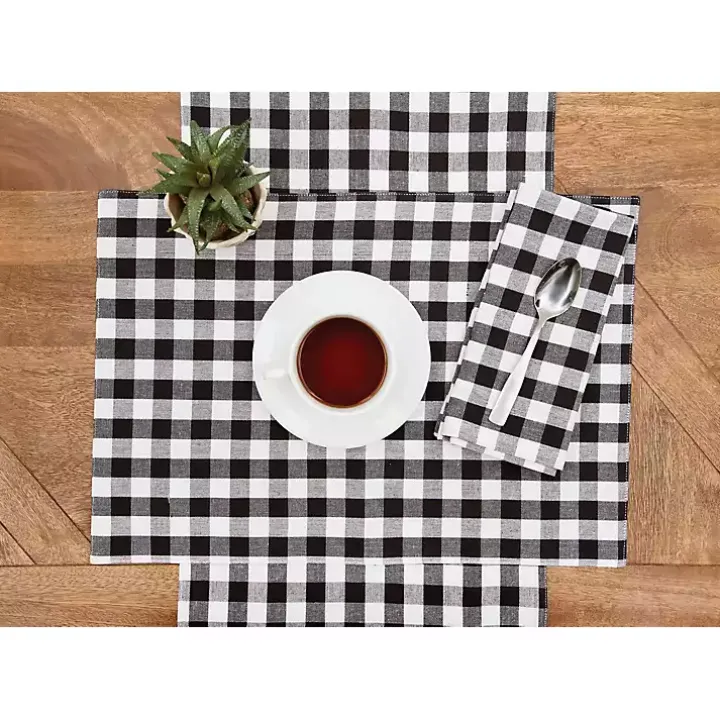 Ashford Black Buffalo Check Napkins, Set of 6