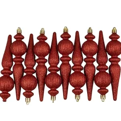 Assorted Shatterproof Ornaments, Set of 75