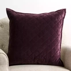 Aubergine Diamond Velvet Pillow