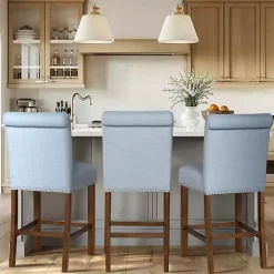 Aubrey Blue Upholstered 2-pc. Counter Stool Set