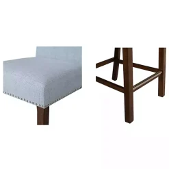 Aubrey Blue Upholstered 2-pc. Counter Stool Set
