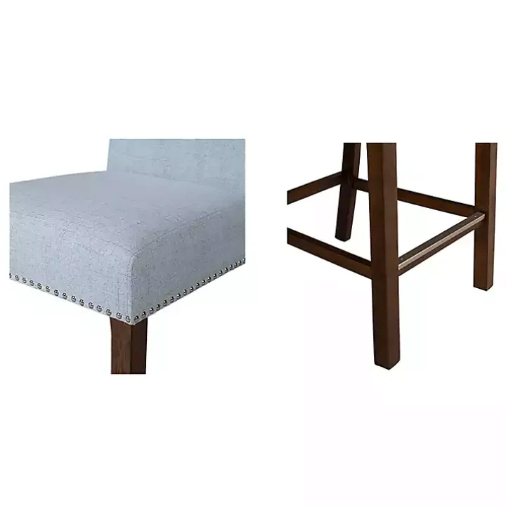 Aubrey Blue Upholstered 2-pc. Counter Stool Set