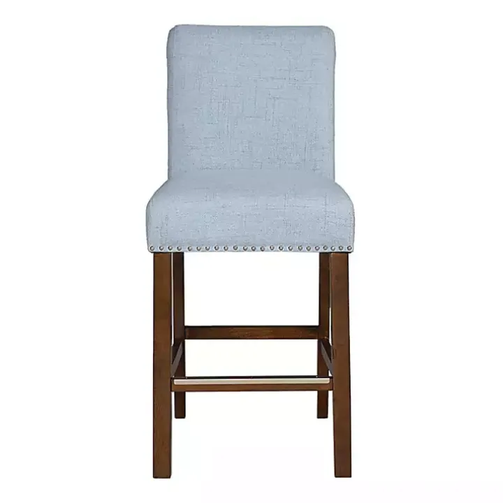 Aubrey Blue Upholstered 2-pc. Counter Stool Set