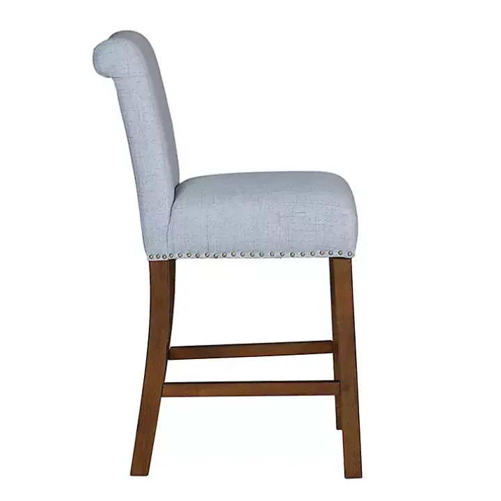 Aubrey Blue Upholstered 2-pc. Counter Stool Set