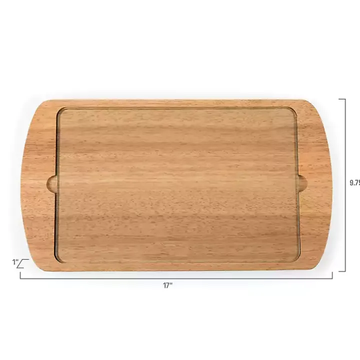 Auburn Tigers Wood and Glass Serving Board