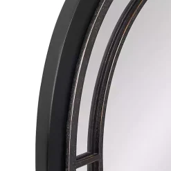 Audubon Black Wood Arch Wall Mirror, 24x36 in.