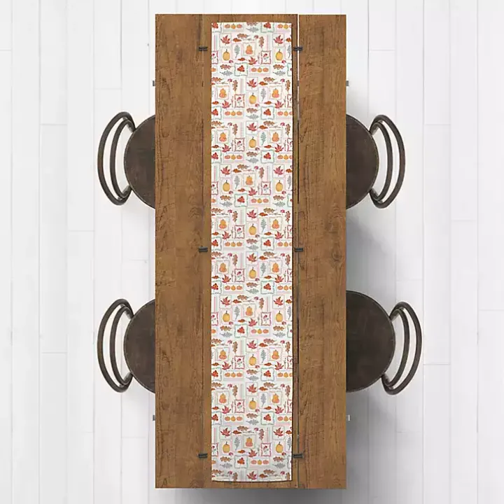 Autumn Patchwork Table Runner, 90 in.