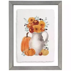 Autumn Pitcher Bouquet Framed Art Print