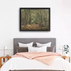 Avenue In The Parc De Marly Framed Canvas Print