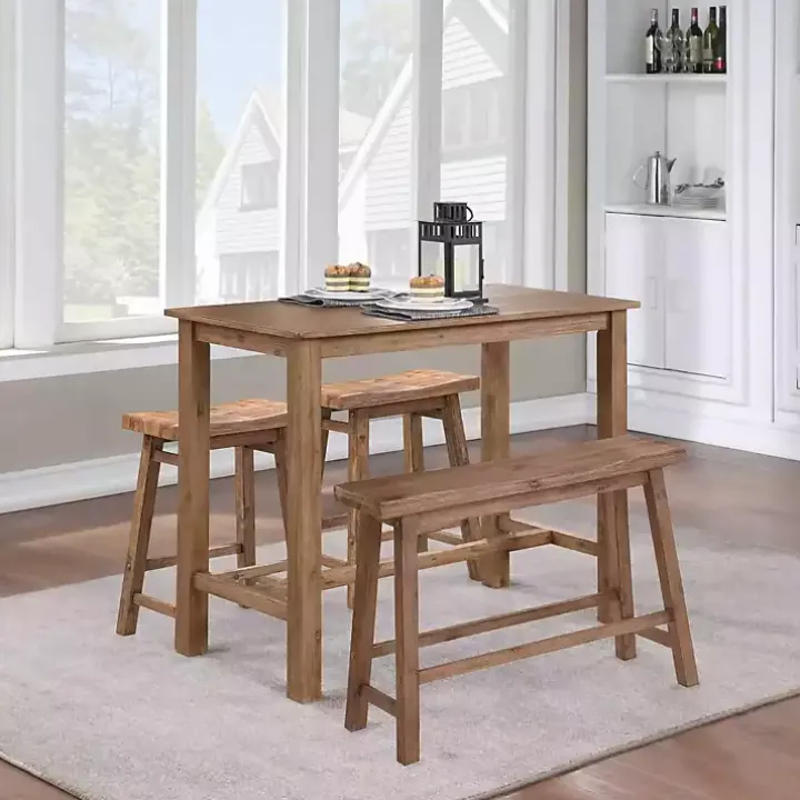 Barnwood Sonoma Saddle Counter Stools, Set of 2