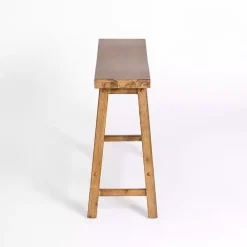 Barnwood Wire Brush Sonoma Counter Bench