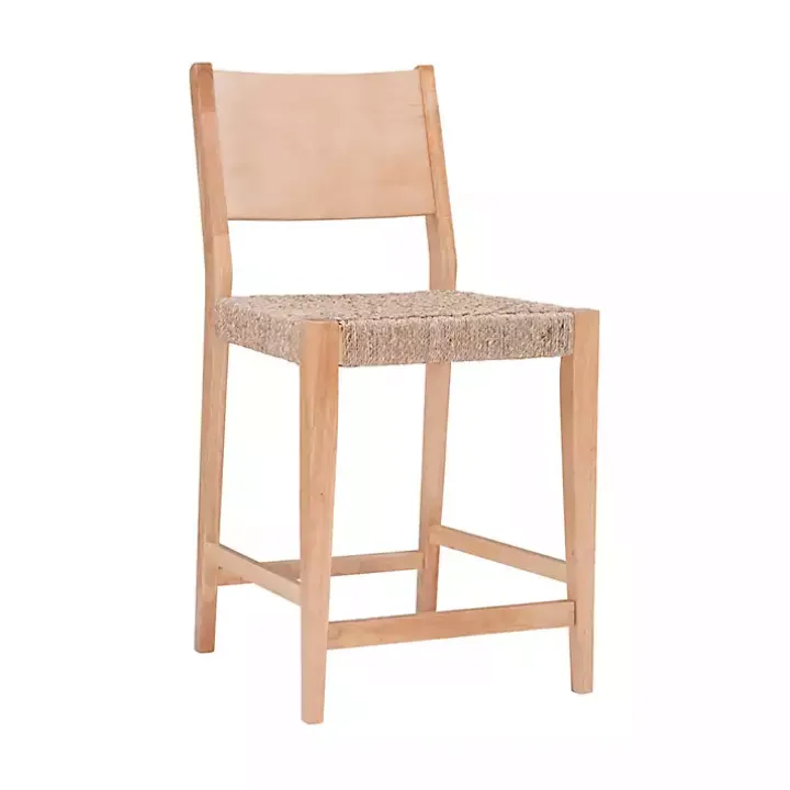 Basketweave Seat Counter Stools, Set of 2