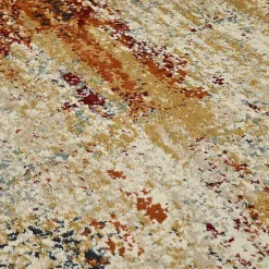 Bastia Ivory Orange Area Rug, 7x9