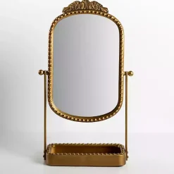 Beaded Bordeaux Tray Base Tabletop Mirror