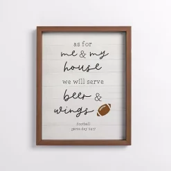 Beer and Wings Framed Wall Plaque