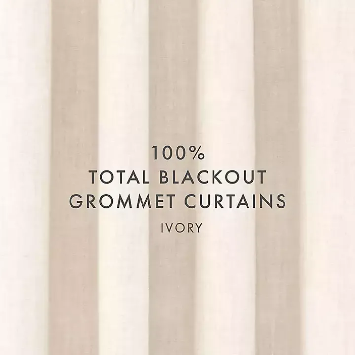 Beige Blackout Curtains, 84 in.