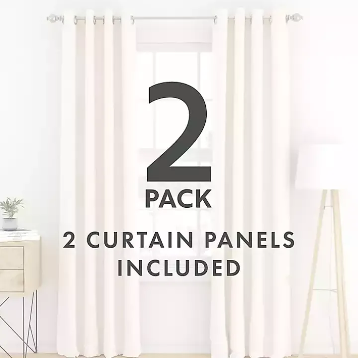 Beige Blackout Curtains, 84 in.