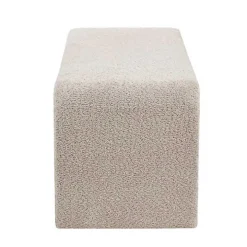 Beige Boucle Waterfall Bench, 52 in.