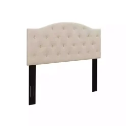 Beige Bryne Button Tufted Full/Queen Headboard